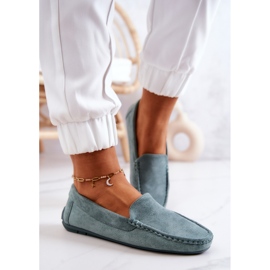 Mocassins en daim pour femmes Menthe Morreno vert 3