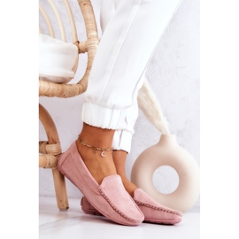 Mocassins en daim pour femmes Rose Morreno 2
