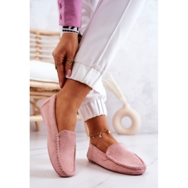 Mocassins en daim pour femmes Rose Morreno 4