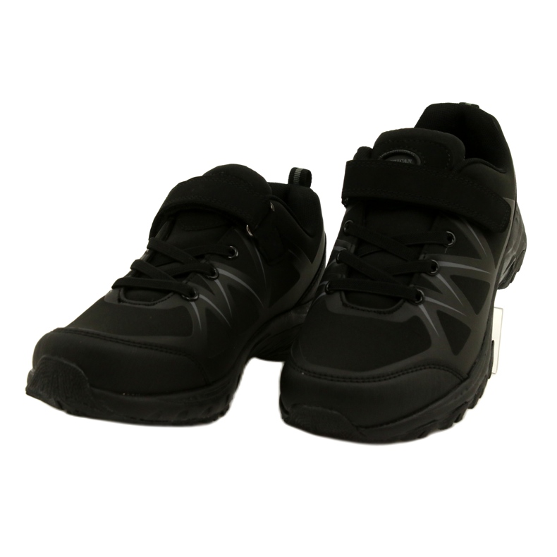 American Club Chaussures De Sport Softshell Américaines Avec Velcro WT95/22 Noir 3