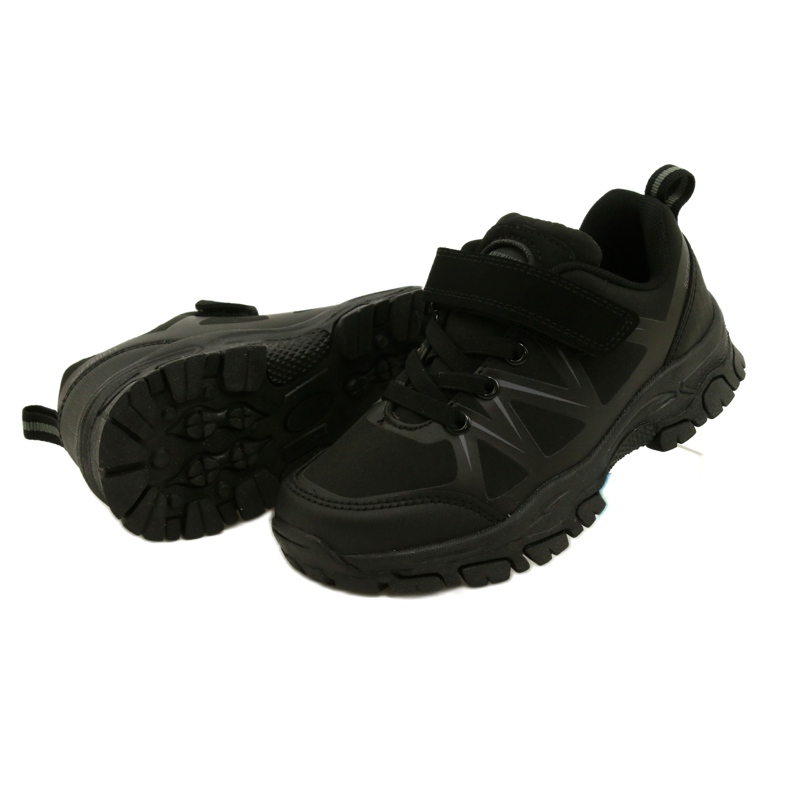 American Club Chaussures de sport américain Softshell pour Velcro WT94 / 22 Black noir 5