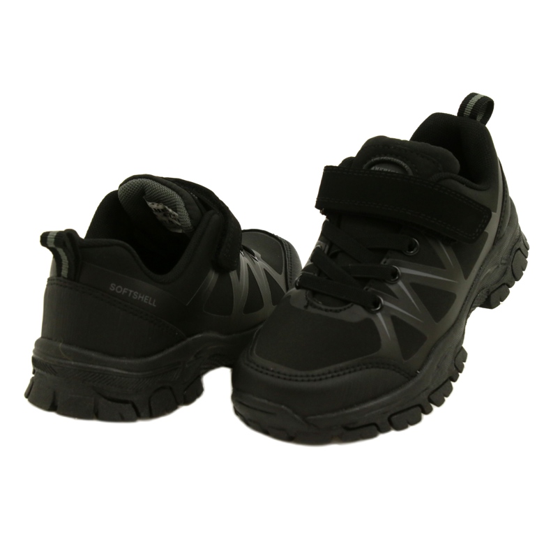 American Club Chaussures de sport américain Softshell pour Velcro WT94 / 22 Black noir 4