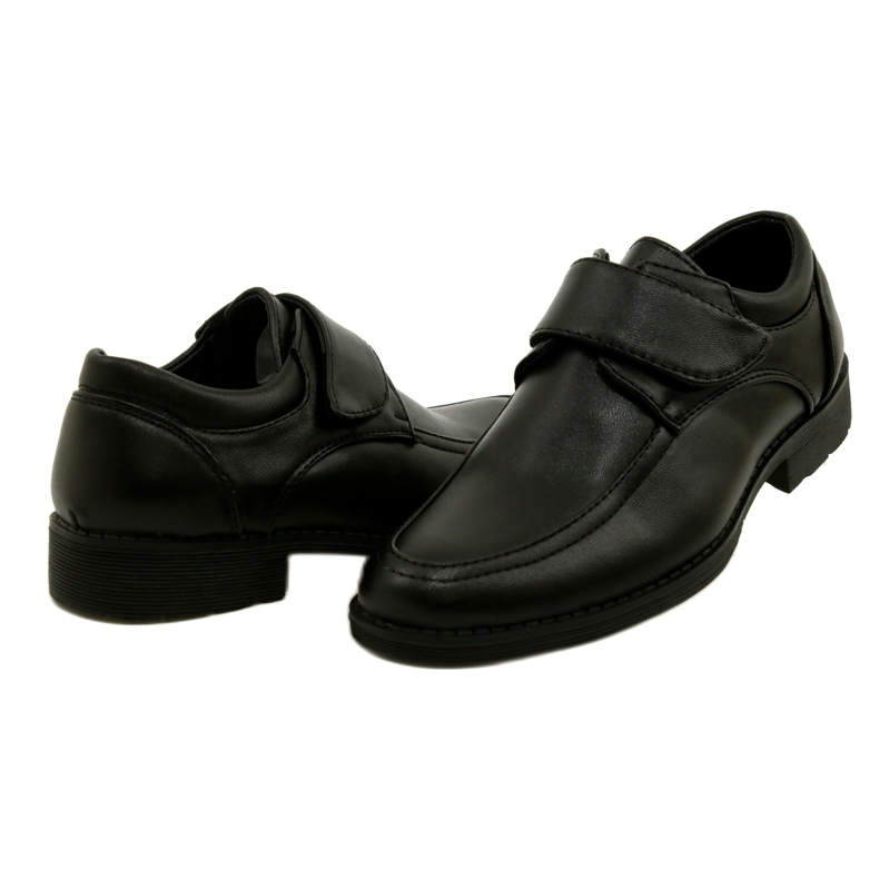 American Club Chaussures garçons insert en cuir pour fermeture scratch kom37 / 22 noir le noir 3 American Club Chaussures garçons insert en cuir pour fermeture scratch kom37 / 22 noir le noir 3