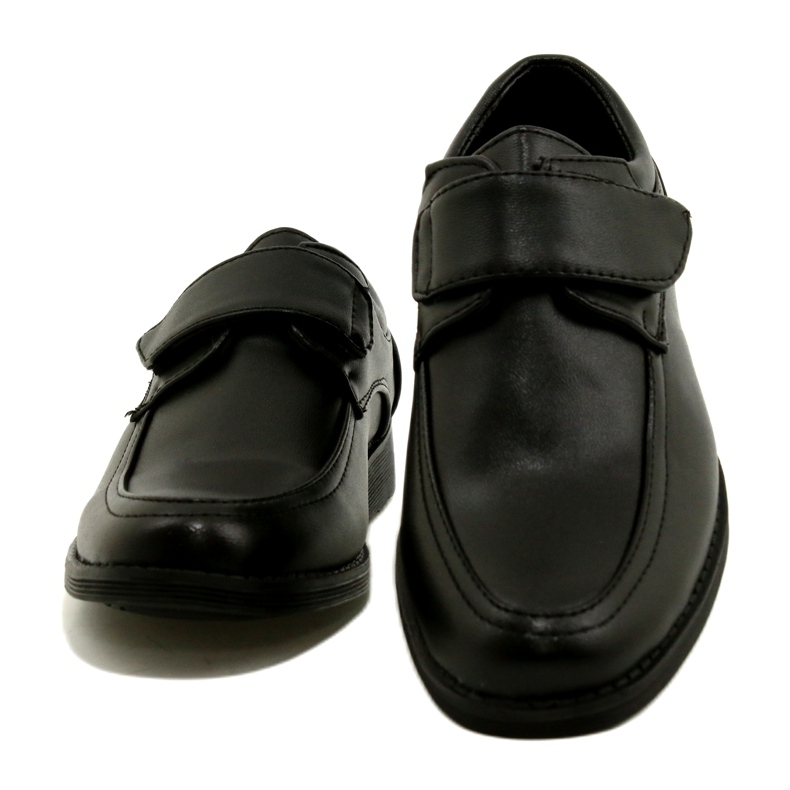 American Club Chaussures garçons insert en cuir pour fermeture scratch kom37 / 22 noir le noir 6