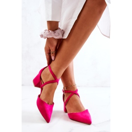 PS1 Escarpins en daim On A Bar in Fuchsia Shelley's Spitz rose 1
