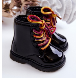 Bottes Enfant Laquées Avec Fermeture Éclair Noir Tibbie le noir 1