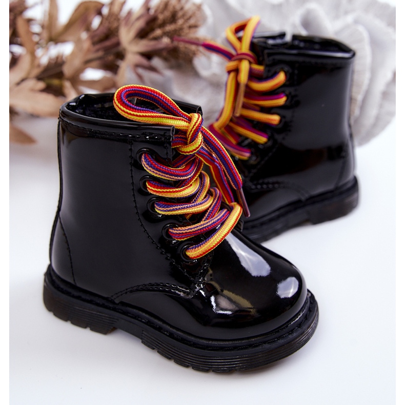 Bottes Enfant Laquées Avec Fermeture Éclair Noir Tibbie le noir 2