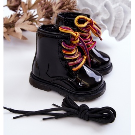 Bottes Enfant Laquées Avec Fermeture Éclair Noir Tibbie le noir 5