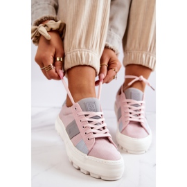 Baskets femme Big Star JJ274481 Rose 2