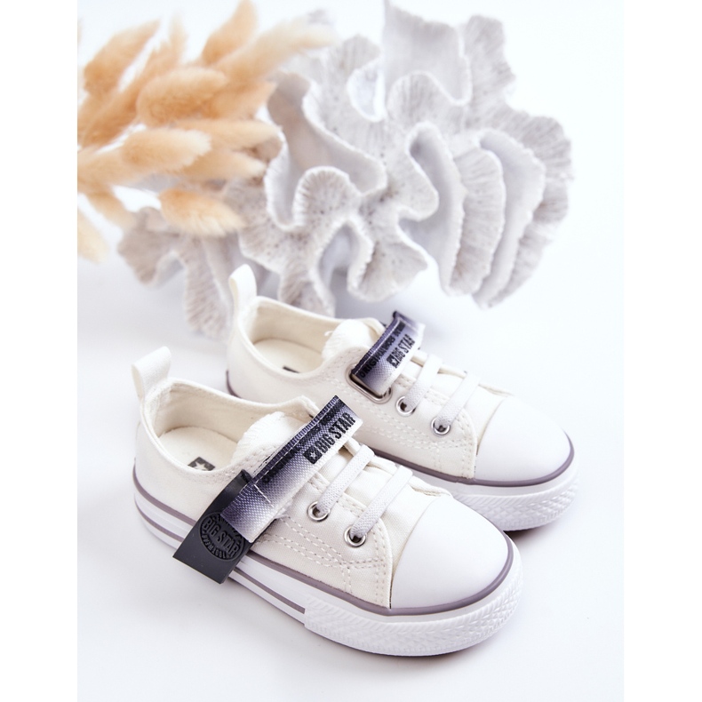 Baskets Basses Enfant Big Star JJ374075 Blanc blanche 2 Baskets Basses Enfant Big Star JJ374075 Blanc blanche 2