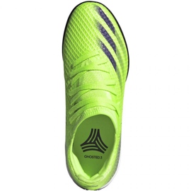 Chaussures de foot Adidas X Ghosted.3 Tf Jr EG8216 multicolore vert 1