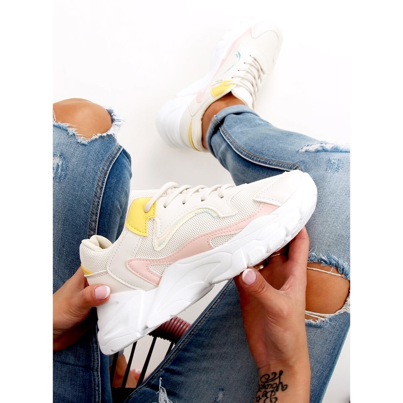 Beige BL196P Chaussures de sport beiges 1