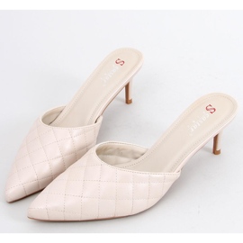 Chaussons talon matelassé Gloria Beige 2