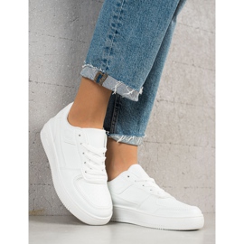 TRENDI Baskets classiques sur la plate-forme blanc 1
