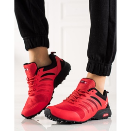 TRENDI Chaussures de randonnée confortables rouge 1