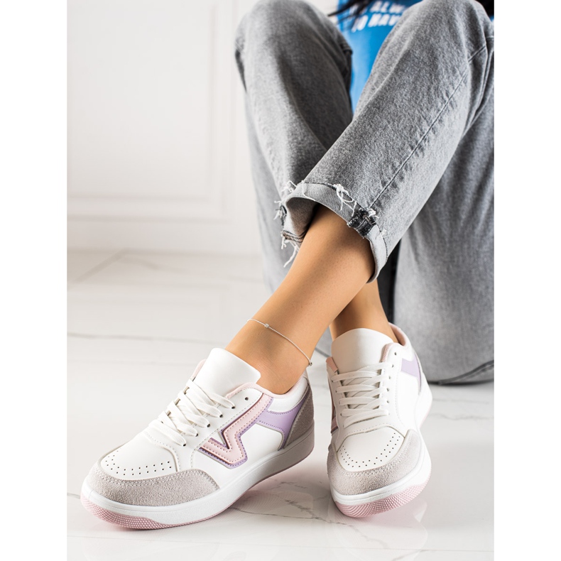 TRENDI Baskets de sport à la mode blanc multicolore 1