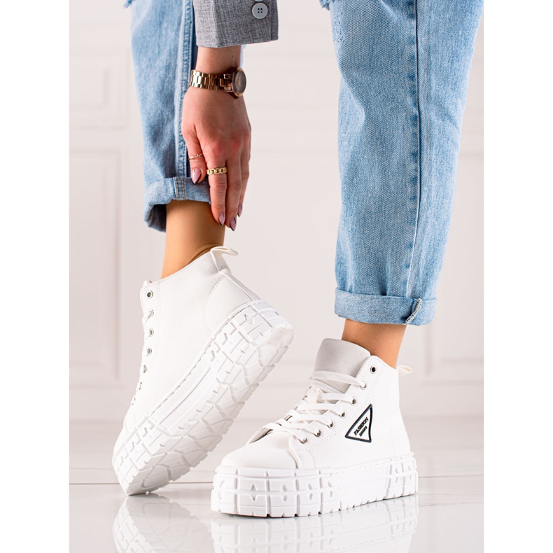 TRENDI Chaussures de mode haut de gamme blanche 1