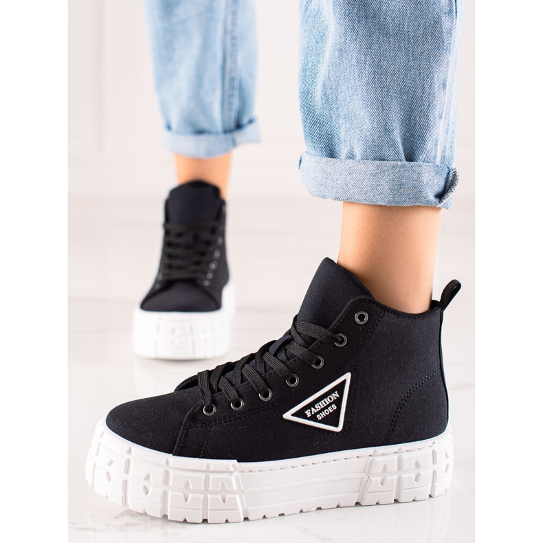 TRENDI Chaussures de mode haut de gamme noir 2