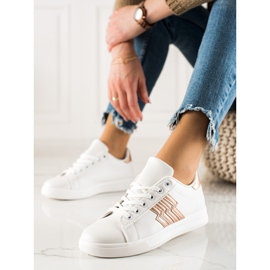 TRENDI Baskets Avec Insert Doré blanche 4