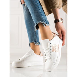 TRENDI Baskets Avec Insert Doré blanche 1