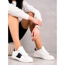 TRENDI Baskets Avec Insert Noir blanche 1