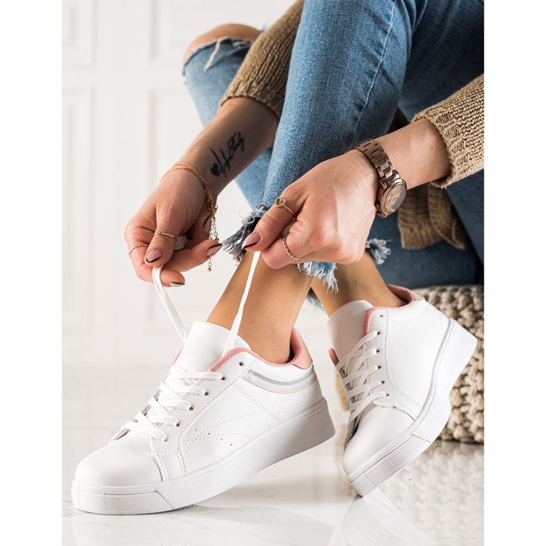 TRENDI Baskets blanches décontractées 1