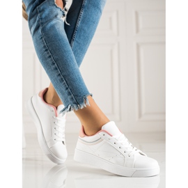 TRENDI Baskets blanches décontractées 4