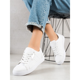 TRENDI Baskets à lacets classiques blanche 1