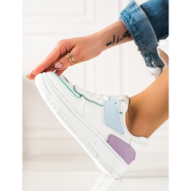 TRENDI Baskets sur la plate-forme blanche multicolore 1