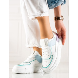 TRENDI Baskets sur la plate-forme blanche multicolore 2