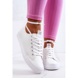 PS1 Baskets en Cuir pour Femme Blanc Mikayla 1
