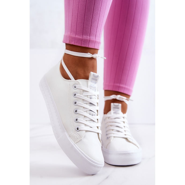 PS1 Baskets en Cuir pour Femme Blanc Mikayla 1