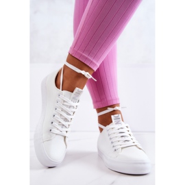 PS1 Baskets en Cuir pour Femme Blanc Mikayla 2