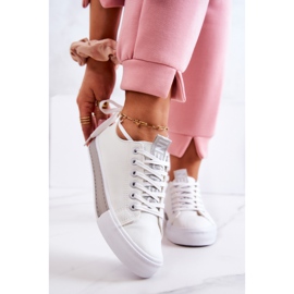 PS1 Baskets Cuir Femme Blanc-Gris Mikayla 2