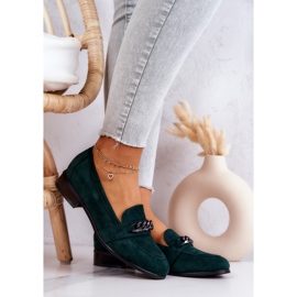 Vinceza Mocassins Daim Vert Yasmin Vert 1