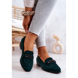 Vinceza Mocassins Daim Vert Yasmin Vert 3