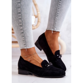 Vinceza Mocassins en daim noir Yasmin le noir 4