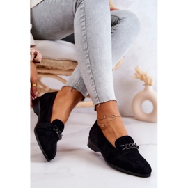 Vinceza Mocassins en daim noir Yasmin le noir 5