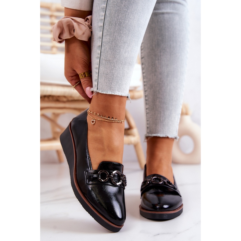 Vinceza Chaussures compensées en cuir verni Black Melodies le noir 2