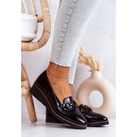 Vinceza Chaussures compensées en cuir verni Black Melodies le noir 1