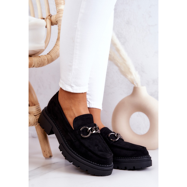 Mocassins en daim pour femmes La.Fi Black Willows le noir 1