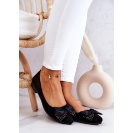 PE1 Ballerine classique noire à nœud Grayson le noir 1