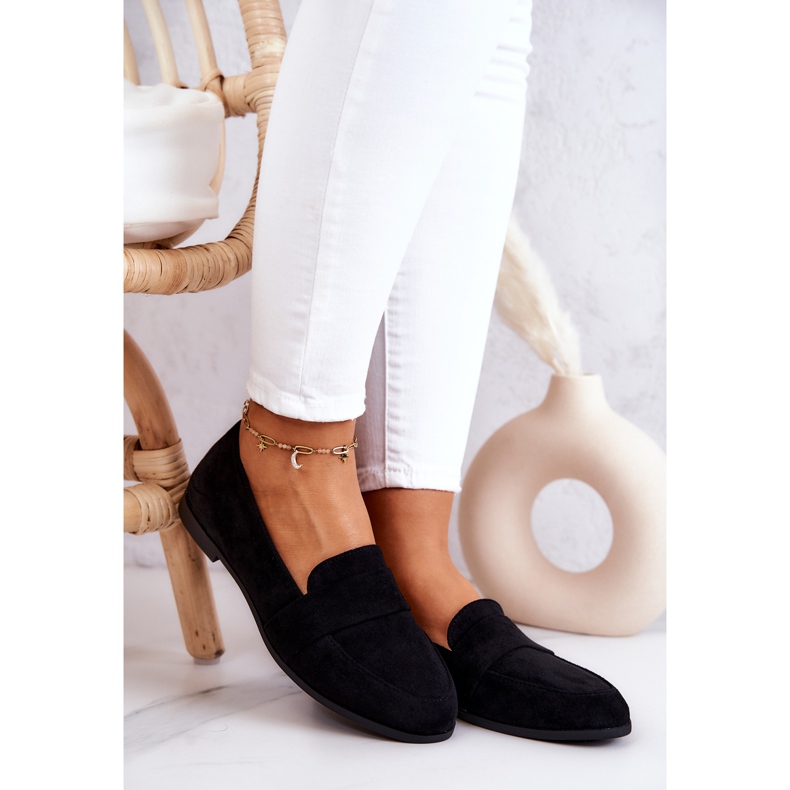 PE1 Jayden Mocassins En Daim Noir Avec Ceinture 1