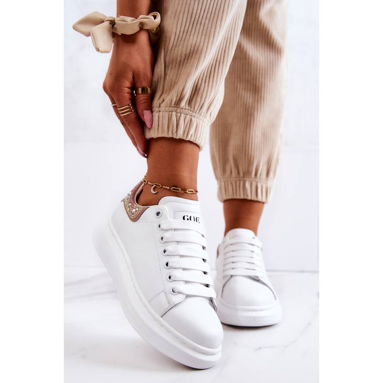 Chaussures Sport Femme GOE JJ2N4051 Blanc et Rose 2