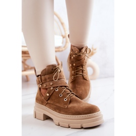 FILIPCZYK Boots Femme Daim Ajourées Camel Everly brun 6