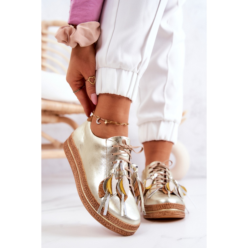 Maciejka 04550-25 Chaussures en Cuir Doré d'or 2 Maciejka 04550-25 Chaussures en Cuir Doré d'or 2