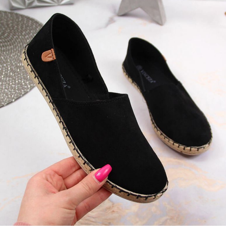 Espadrilles avec une coupe Vinceza W JAN82A noir le noir 1