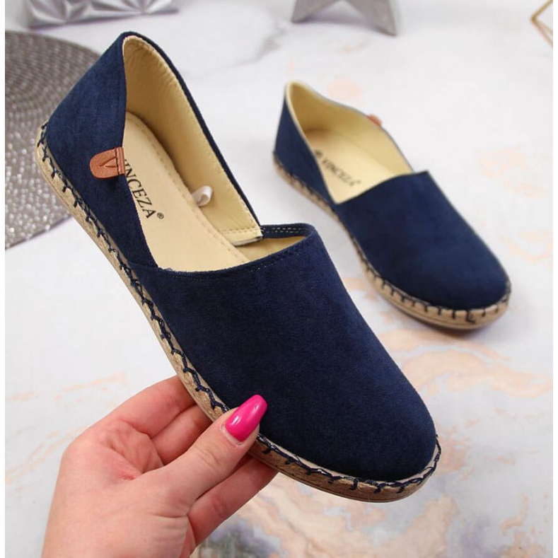 Espadrilles avec une coupe Vinceza W JAN82C bleu marine 1