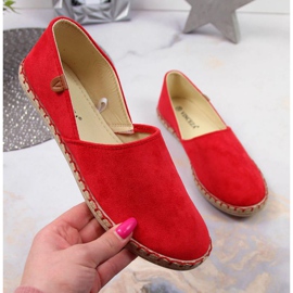Espadrilles rouges avec une coupe Vinceza W JAN82D 1