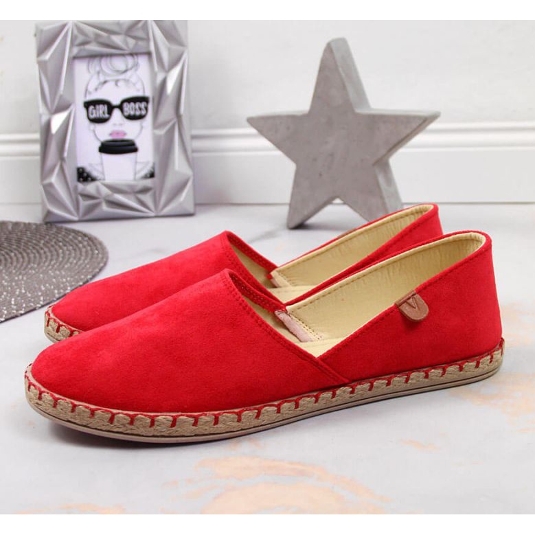Espadrilles rouges avec une coupe Vinceza W JAN82D 2